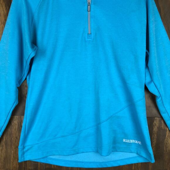 Boulder Gear Womens Jacket Blue Fleece 1/4 Zip Gorpcore Outdoors Warm Medium - Picture 3 of 12